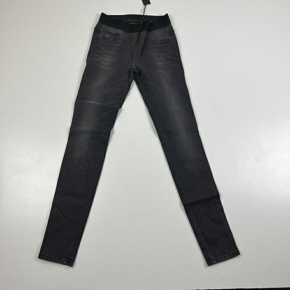 NWT Diesel Debbie Trouser Black Denim Stretch Comfort Size 26 - Picture 1 of 10